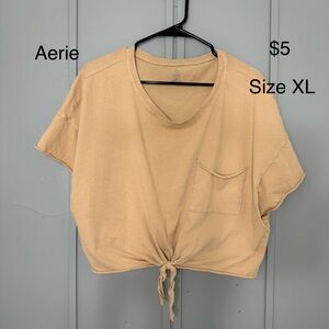 Aerie Women's Tie-Front Crop Top